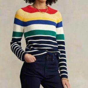 Polo Ralph Lauren Multicolor Striped Crewneck Sweater -L